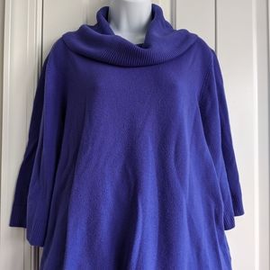 Women's cowl neck sweater.